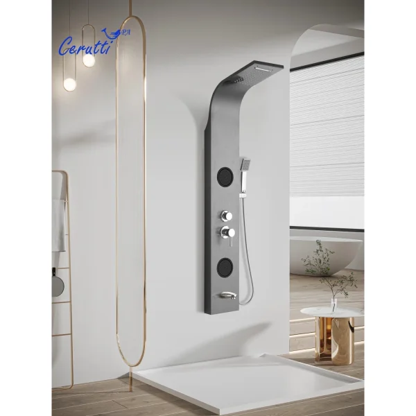 Душевая панель Ceruttispa Twin CT9986  со смесителем, хром