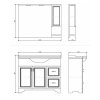 Тумба-умывальник COMFORTY "Севилья-100" слоновая кость с раковиной COMFORTY Т-9315
