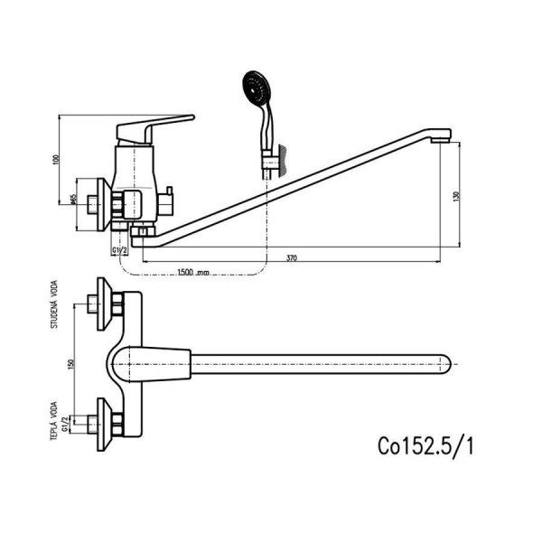 Смеситель Rav Slezak Colorado CO152.5/1 для ванны хром