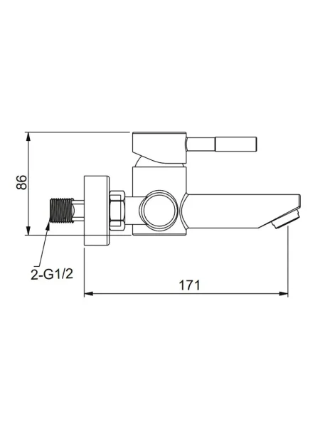 Смеситель для ванны Frap F4KG68MD07OK, однорычажный, сатин