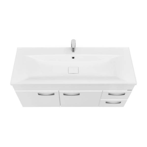 Тумба с раковиной Aquaton Диор 1A110601DR010 120 раковина Айрис М, белый