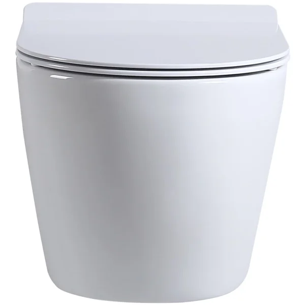 Унитаз подвесной beWash Minimal BKWHR003480 безободковый, с сиденьем микролифт, белый