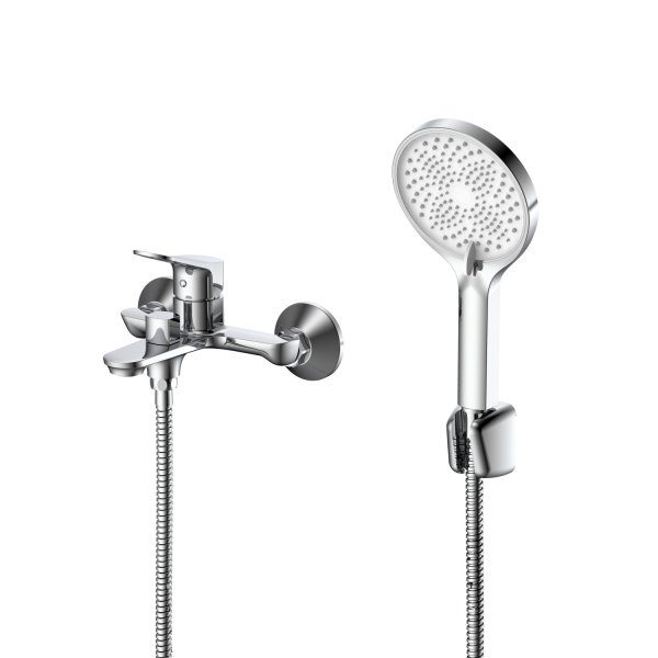 Смеситель для ванны с душем DQ Leipzig короткий излив хром (DA1763201)