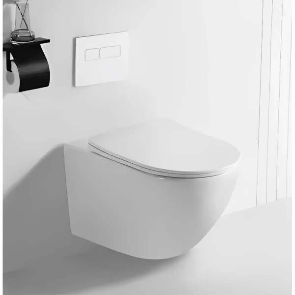 Унитаз подвесной Ceruttispa Sella Aria CT7183 безободковый, с сиденьем микролифт, белый