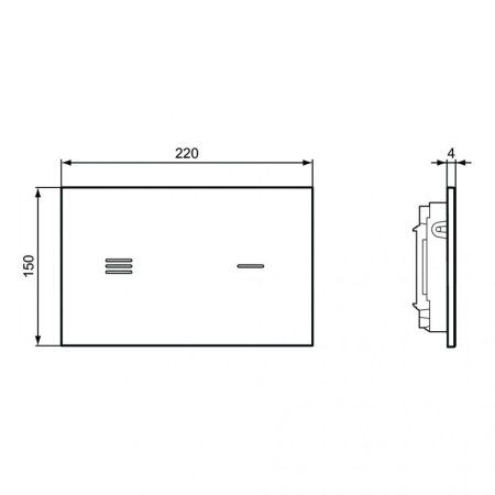 Кнопка смыва Ideal Standard ProSys Symfo R0129RX черный
