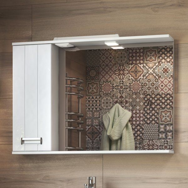 Шкаф VIGO навесной с зеркалом Diana 1000 (левый) со спотом (z.DIA.100.L.El)