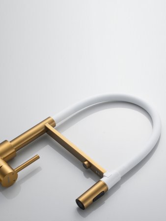 Смеситель для кухни Shevanik S478G, Золотой сатин