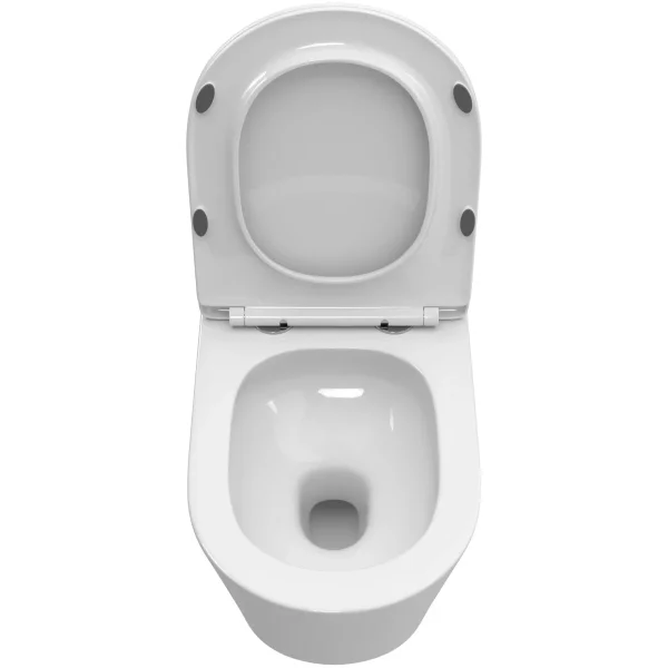 Унитаз подвесной BelBagno Tre BB5180CH-TOR/SC безободковый, торнадо, с сиденьем микролифт, белый