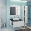 Тумба-умывальник COMFORTY Comforty Милан-90 белая со светло-серой столешницей с раковиной COMFORTY T-Y9378