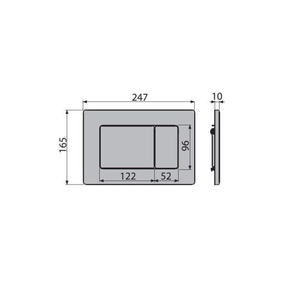 Кнопка смыва AlcaPlast Antivandal M279S сенсорная кнопка, нержавеющая сталь
