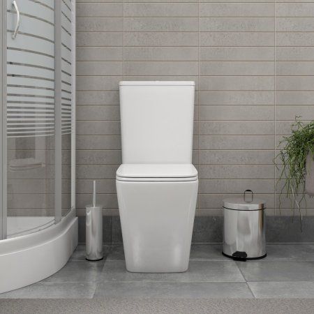 Унитаз напольный безободковый Teymi Helmi, сиденье микролифт T40308