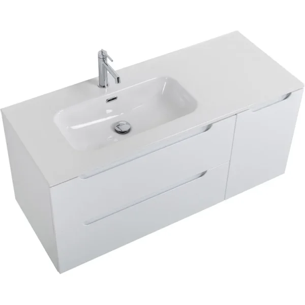 Тумба под раковину BelBagno Etna ETNA-1200-2C-1A-SO-BL-L 120,9 см L, подвесная, Bianco Lucido