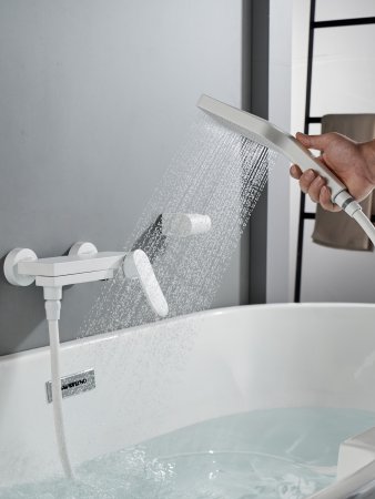 Смеситель для ванны Shevanik S4552C, Белый