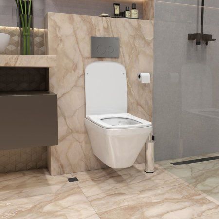 Унитаз подвесной Teymi Kati безободковый, сиденье микролифт T40701