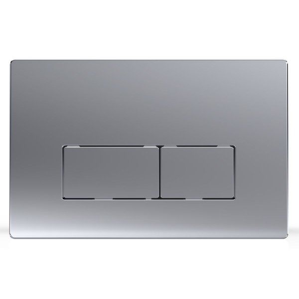 Кнопка смыва Azario 24.7х2.5х16 , пластик, цвет Хром матовый (AZ-8200-0088/AZ-P58-0110)