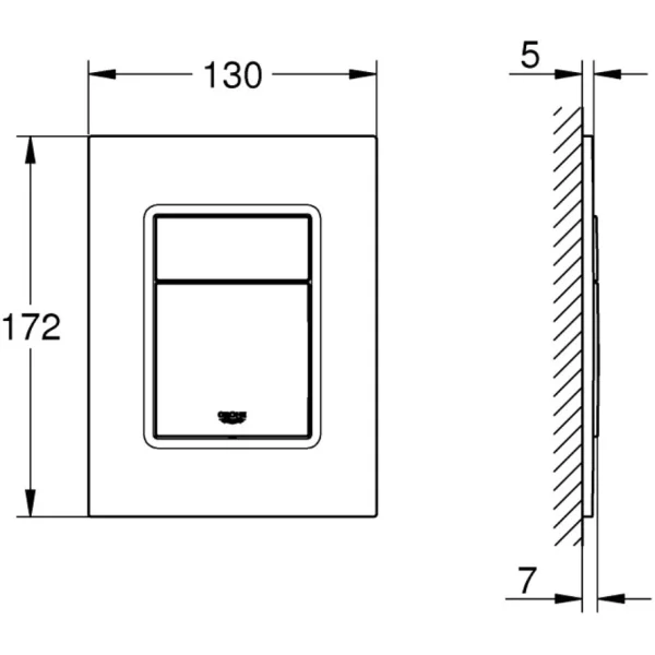 Кнопка смыва Grohe Skate Cosmopolitan S 37535BE0 для инсталляции, никель глянец
