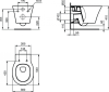 Комплект Ideal Standard Connect Air AquaBlade P212101 подвесной унитаз + инсталляция + кнопка