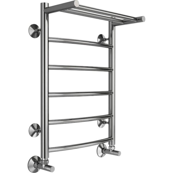 Полотенцесушитель водяной с полкой Terminus Классик П6 40х60 4670078556707, хром