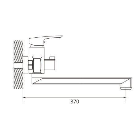 Смеситель для ванны универсальный Shevanik S8RP52SQ2, Хром