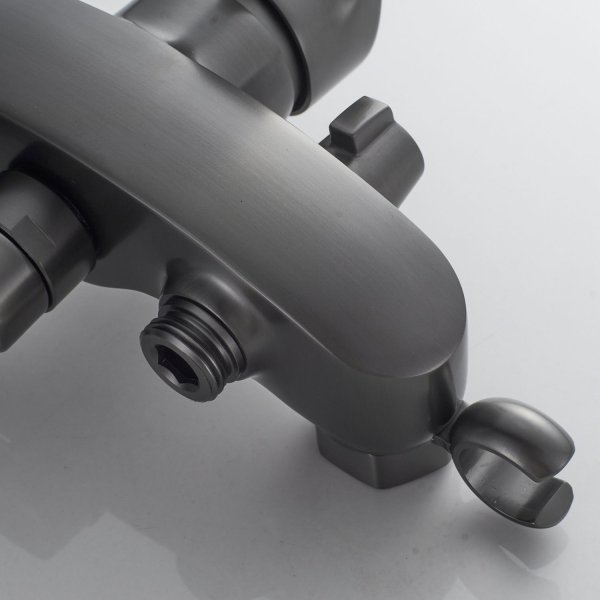 Смеситель для ванны универсальный Shevanik S5QD07GY2TRW, Оружейная сталь