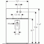 Сантехнический модуль Geberit Monolith 131.043.SI.1 для раковины, стекло белое