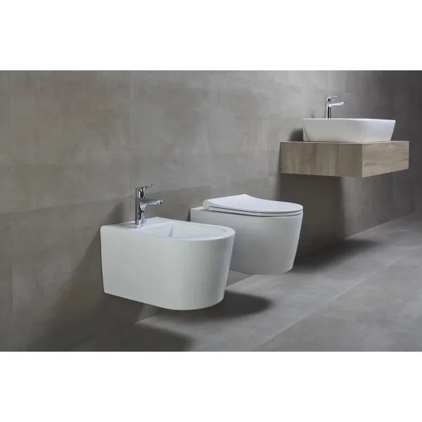 Унитаз подвесной beWash Albano 36383201 безободковый, с сиденьем микролифт, белый