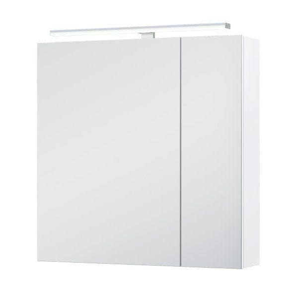 Шкаф VIGO навесной с зеркалом Plaza 700 со светильником (zsh.PLA.70.El)