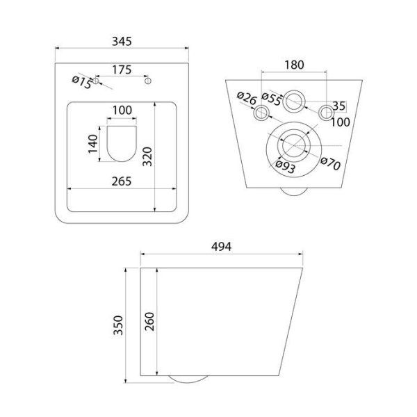 Унитаз подвесной безободковый IDDIS New Mirro (NMAVIRUZDSRPEiEL25DF)