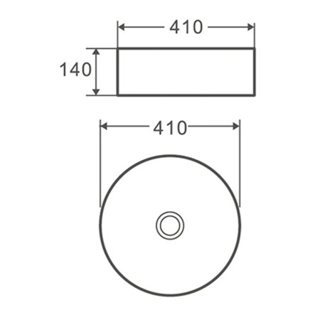 Раковина чаша Terminus Аврора 06RN41x41x14W, белый
