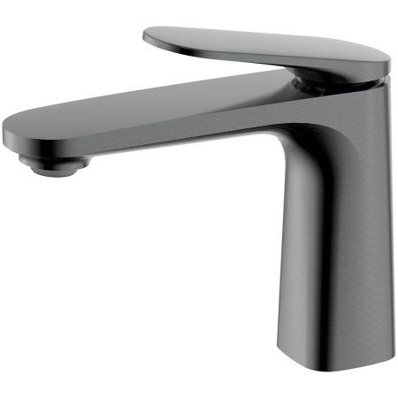 Смеситель для раковины AQUAme Imola AQM6710GM, без донного клапана, Серый матовый
