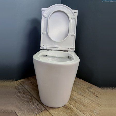 Унитаз напольный Teymi Solli безободковый, сиденье микролифт T40203