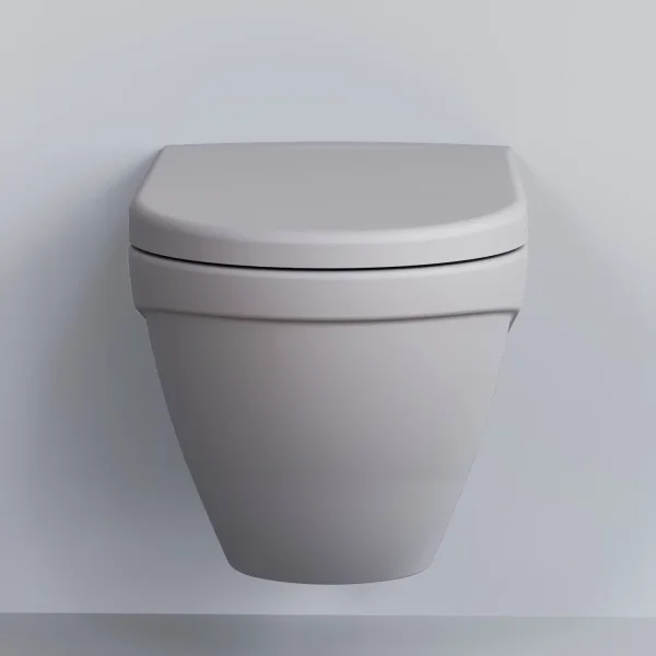 Унитаз подвесной Ambassador Nord 133T20301 безободковый, серый матовый