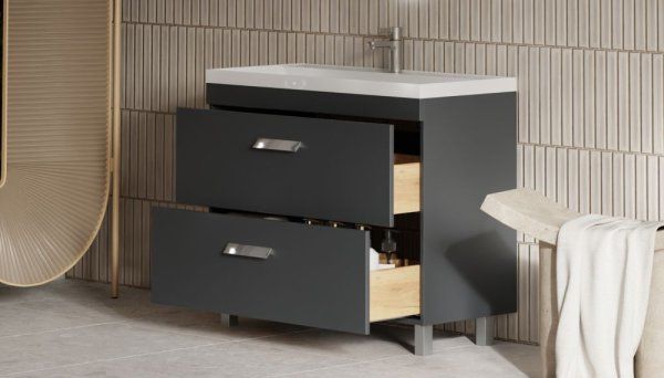 Тумба Velvex напольная Orlando 100, серый (tn.ORL.CLA.100.2Y графит)