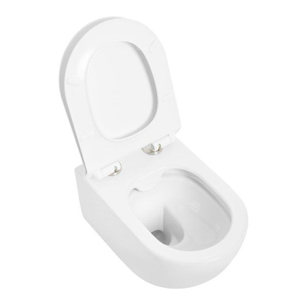 Унитаз подвесной Cezares Molveno CZR-2468-TH-R с сиденьем soft close Cezares CZR-2011-SC белый