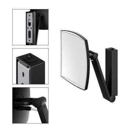 Зеркало Keuco iLook_move 17613379004 косметическое, с подсветкой, черный матовый