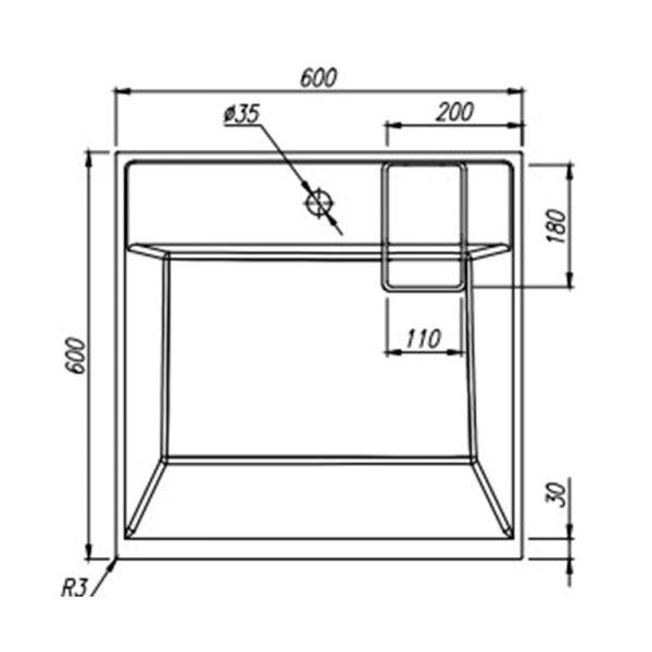 Раковина над стиральной машиной Florentina Лагуна 60 см 10.300.00600.302, антрацит