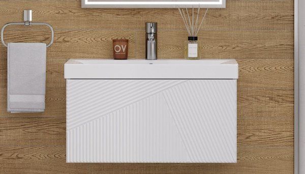 Тумба Velvex подвесная Edge 70.1Y (белая) (tp.EDG.9696.70.1Y белый глянец)