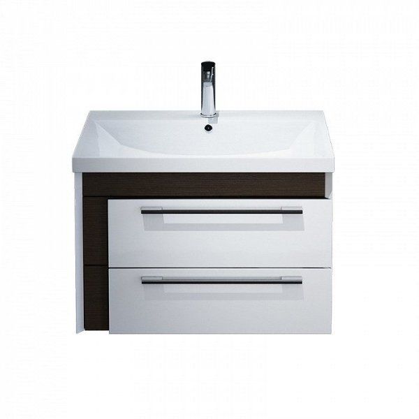 Тумба с раковиной IDDIS Color Plus COYTL6IV0WQO0iUW95SBK белый/коричневый