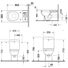 Унитаз-компакт Duravit Happy D 0170090000 подвод снизу