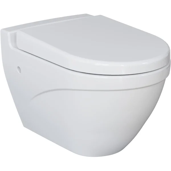 Унитаз подвесной Ambassador Nord 133T20001 безободковый, белый глянец