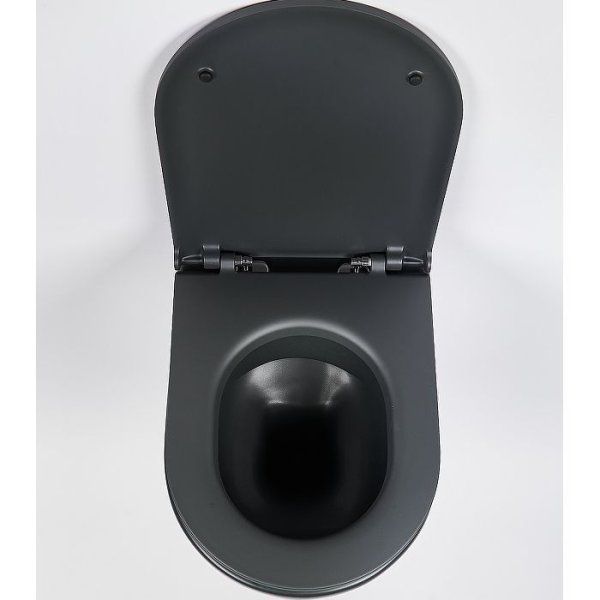 Комплект 4в1 инсталляции с WC и клавишей Valsir KIT VSCR 7317NEMT Slim P4 черный матовый/хром