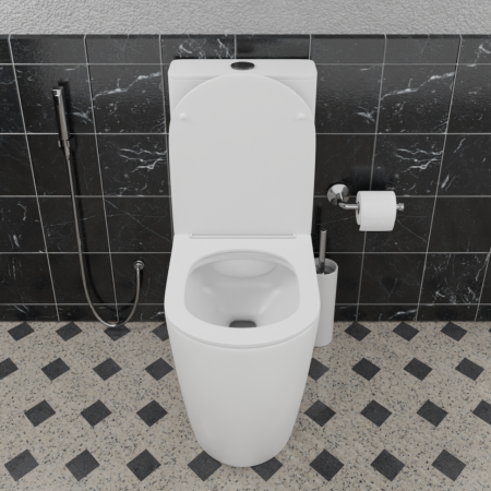 Унитаз напольный Ceramalux 1289A, белый глянец