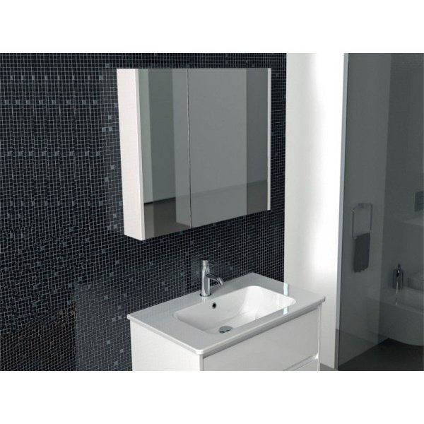 Шкаф-зеркало Berloni Bagno SNF03 DX/100 R 80 белый глянцевый