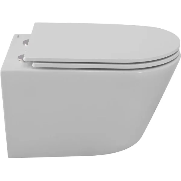 Унитаз подвесной Cezares Liner CZR-3808-53-TH-TOR/SC безободковый, торнадо, с сиденьем микролифт, белый