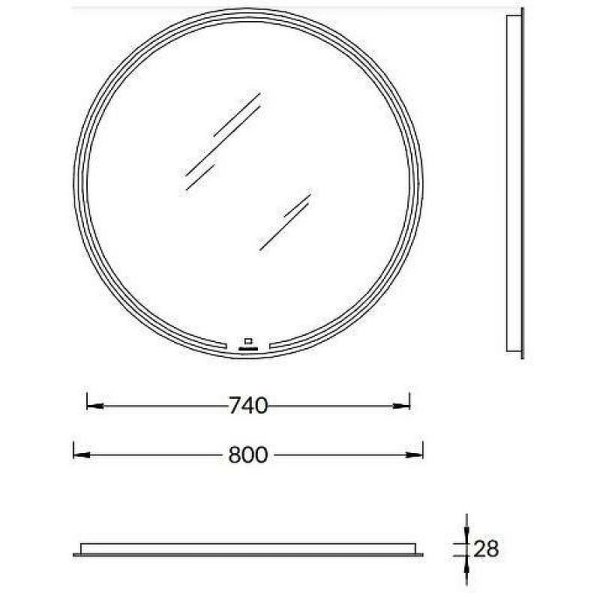 Зеркало Kerama Marazzi Mio MIO.mi.80D\WHT 80 белый