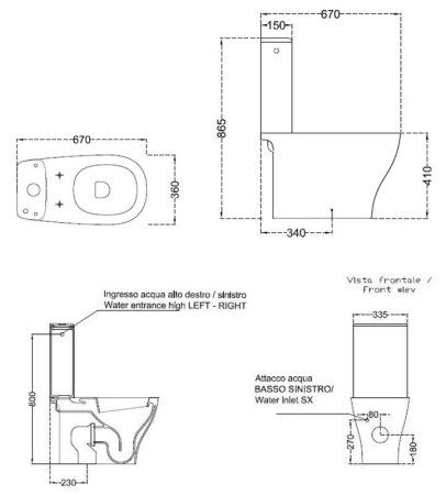Унитаз-компакт Hidra Ceramica My