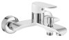 Смеситель для ванны REA BLOOM WHITE CHROME черный/золото настенный с изливом, REA-B9918