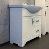 Тумба-умывальник COMFORTY "Севилья-85" слоновая кость с раковиной Сенеж 87