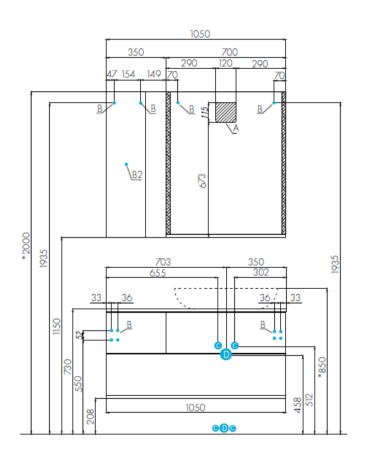 Зеркало Акватон Терра 1A247002TEDY0 70 дуб кантри