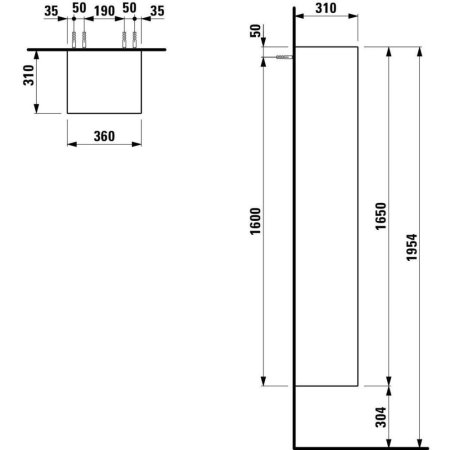 Шкаф-пенал Laufen Palomba 4.0675.1.180.222.1 36 R белый